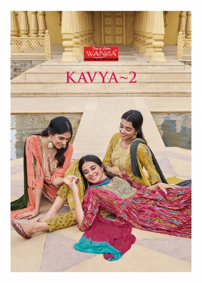 Kavya Vol 2 By Wanna Rayon Kurti With Bottom Dupatta Catalog